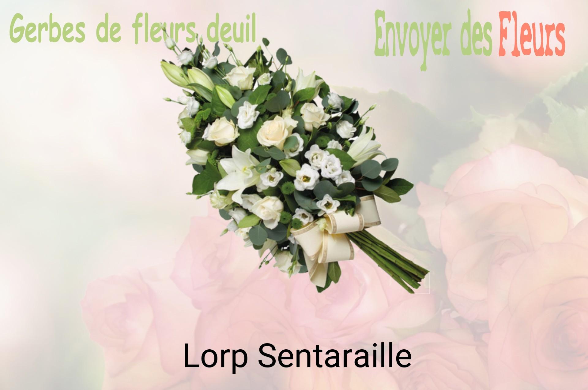 Gerbe de fleurs de deuil livrée à Lorp-Sentaraille